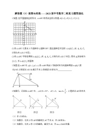 解答题（5）视图与变换——2023届中考数学二轮复习题型强化(含答案)