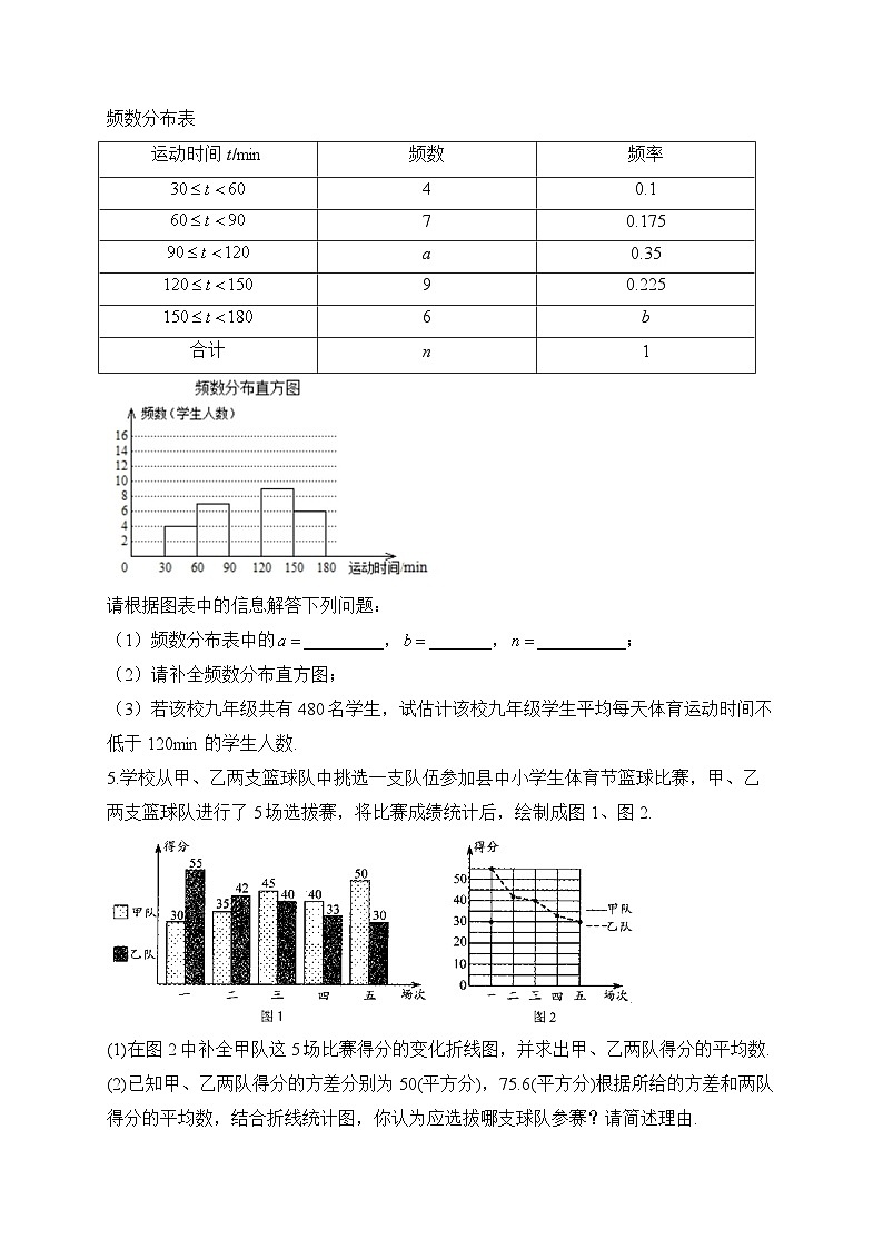 解答题（6）统计与概率——2023届中考数学二轮复习题型强化(含答案)第3页