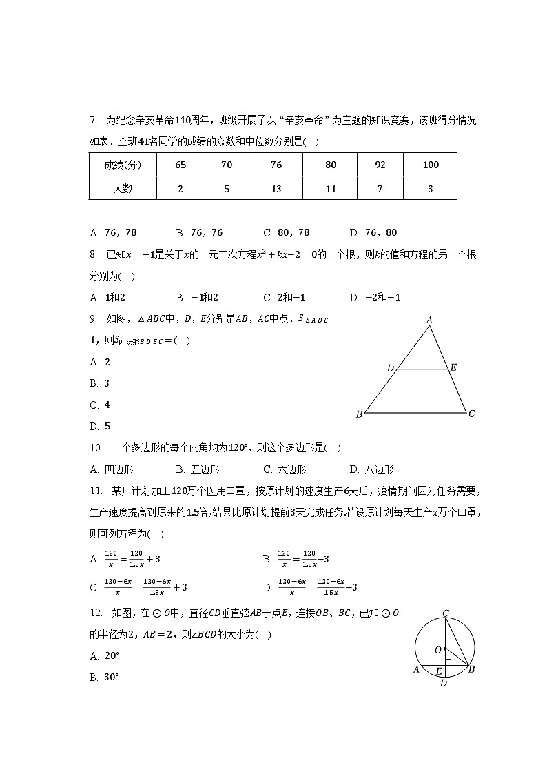 2023年云南省曲靖市麒麟七中中考数学模拟试卷（含解析）第2页