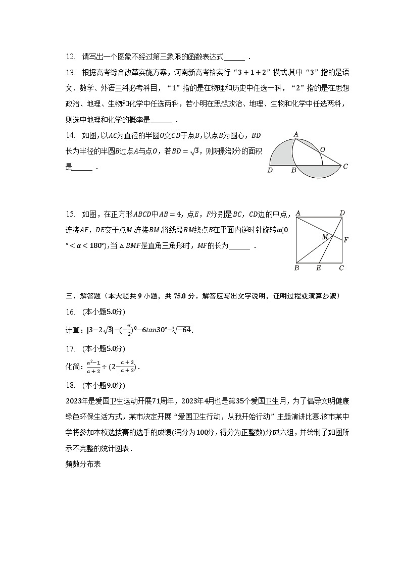 2023年河南省周口市扶沟县中考数学二模试卷（含解析）第3页