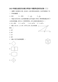 2023年湖北省黄冈市部分学校中考数学适应性试卷（二）（含解析）