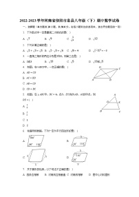 2022-2023学年河南省信阳市息县八年级（下）期中数学试卷(含解析）