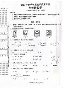 广西壮族自治区来宾市2022-2023学年七年级下学期期末考试数学试卷