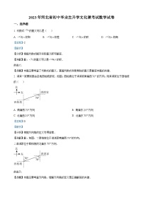 2023年河北省中考数学真题（解析版）