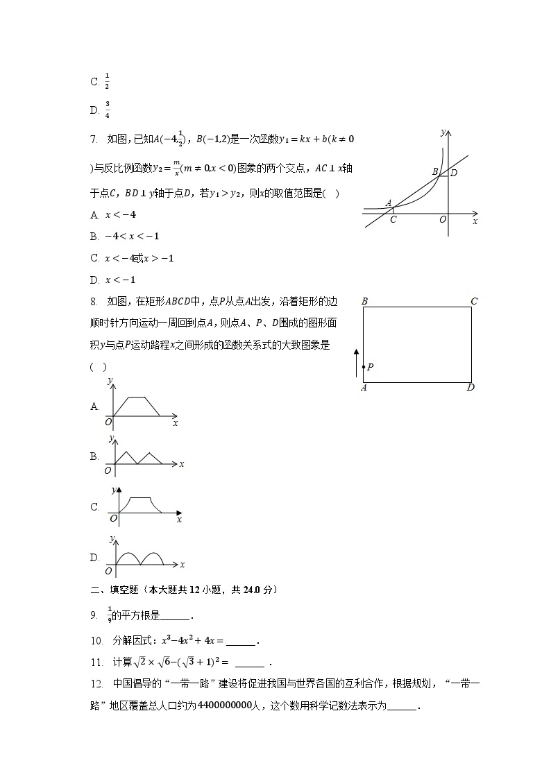 2023年青海省海西州格尔木十一中中考数学一模试卷（含解析）02