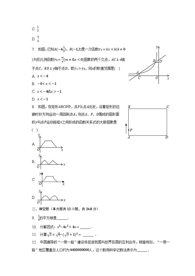2023年青海省海西州格尔木十一中中考数学一模试卷（含解析）02