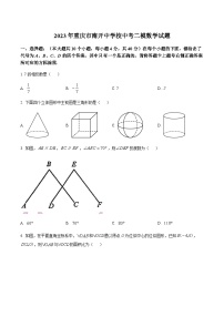 2023年重庆市南开中学校中考二模数学试题