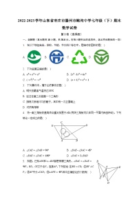 2022-2023学年山东省枣庄市滕州市鲍沟中学七年级（下）期末数学试卷（含解析）