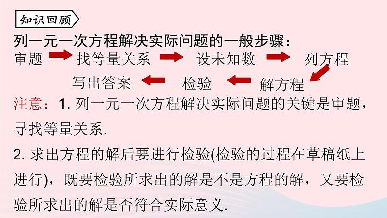 2023七上数学第三章一元一次方程3.2解一元一次方程一-合并同类项与移项课时4课件（人教版）第2页