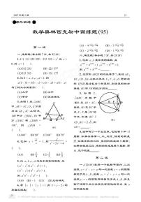 数学奥林匹克初中训练题95