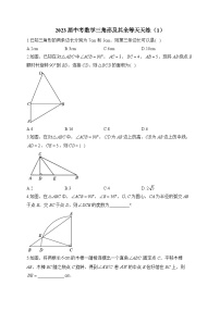 2023届中考数学三角形及其全等天天练（1）及答案