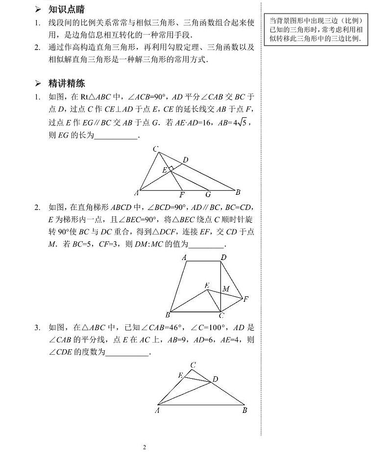 【专项练习】全套数学八年级上册 几何综合（讲义及答案）第2页