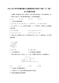 2022-2023学年河南省商丘市虞城县部分学校八年级（下）第三次月考数学试卷（含解析）