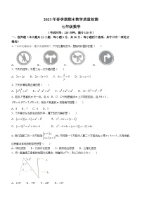 广西壮族自治区贵港市2022-2023学年七年级下学期期末数学试题（含答案）