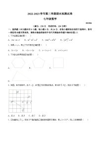 江苏省扬州市宝应县2022-2023学年七年级下学期期末数学试题（含答案）