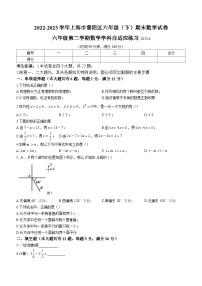 上海市普陀区2022-2023学年六年级下学期期末数学试题（含答案）