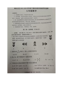 四川省成都市青白江区2022-2023学年八年级下学期期末考试数学试题