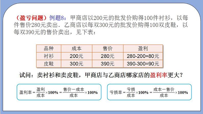 沪教版五四制数学六年级上册3.5《百分比的应用—盈亏问题》（第3课时）精品教学课件+作业（含答案）08