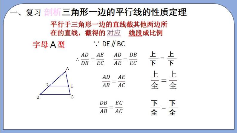 沪教版五四制数学九年级上册24.3《 三角形一边的平行线》（第2课时）精品教学课件+作业（含答案）03