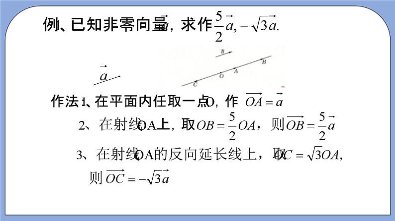 沪教版五四制数学九年级上册24.6 《实数与向量相乘》（第1课时）精品教学课件+作业（含答案）08