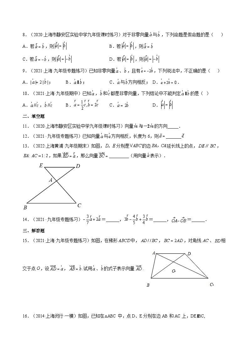 沪教版五四制数学九年级上册24.6《实数与向量相乘》（第3课时）精品教学课件+作业（含答案）02