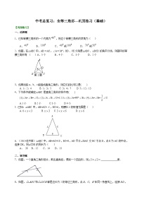 初中数学中考复习：31特殊三角形(含答案)