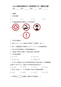 2023年湖南省衡阳市八中教育集团中考一模数学试题（含解析）