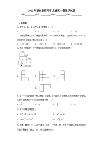 2023年浙江省绍兴市上虞区一模数学试题（含解析）