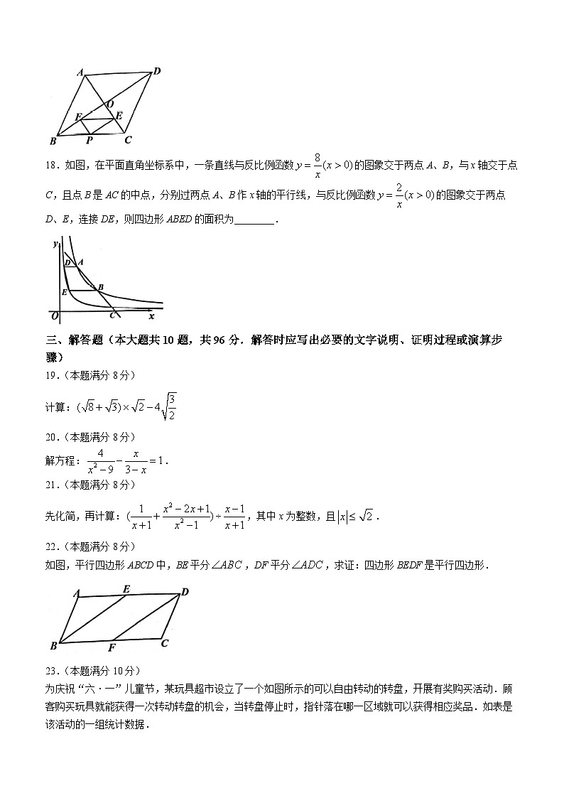 江苏省宿迁市宿城区2022-2023学年八年级下学期期末数学试题（含答案）03
