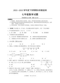 【教研室提供】湖北省广水市2022-2023学年七年级下学期期末质量检测数学试题