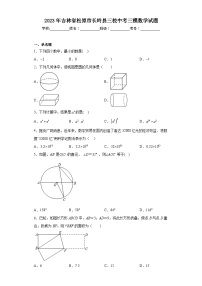 2023年吉林省松原市长岭县三校中考三模数学试题（含解析）