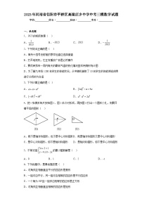 2023年河南省信阳市平桥区高梁店乡中学中考三模数学试题（含解析）