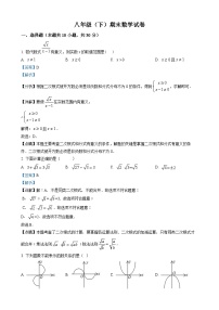 八年级下学期期末数学试题（解析版）