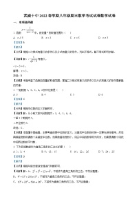 八年级下学期期末数学试题（解析版）