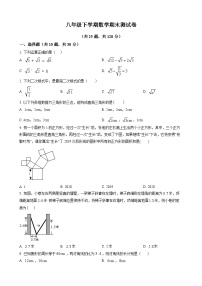 八年级下学期数学期末测试卷