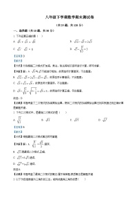 八年级下学期数学期末测试卷（解析版）