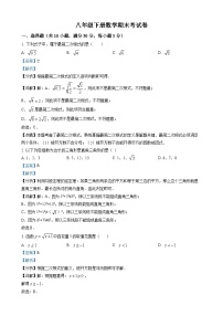 八年级下学期数学期末试卷（解析版）