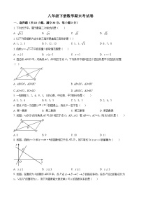 八年级下学期数学期末试卷