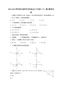 2022-2023学年四川省泸州市泸县五中八年级（下）期中数学试卷（含解析）