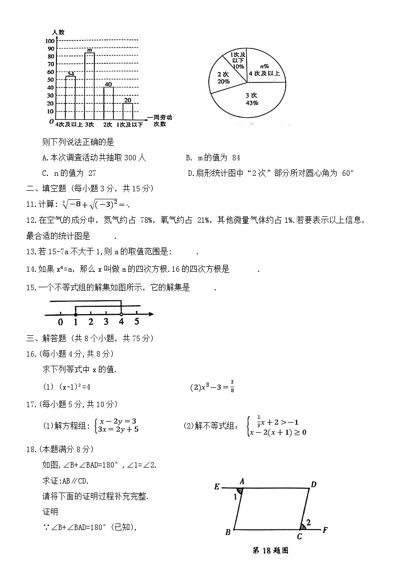 河南省濮阳市2022-2023学年七年级下学期期末考试数学试题（含答案）03