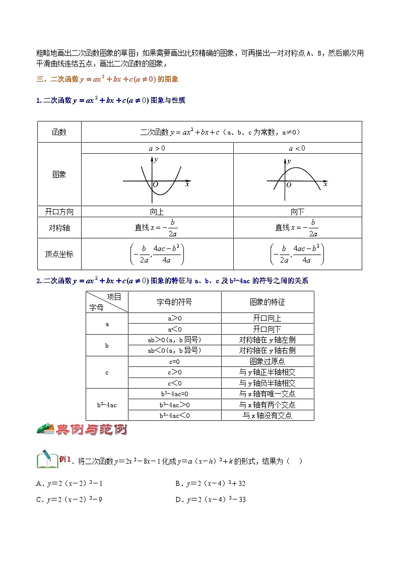 第03讲 二次函数y=ax2+bx+c(a≠0)的图象（解析版）第2页