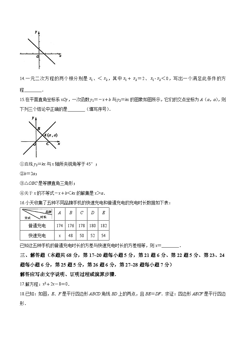 北京市门头沟区2022—2023学年八年级下学期期末数学考题（含答案）第3页