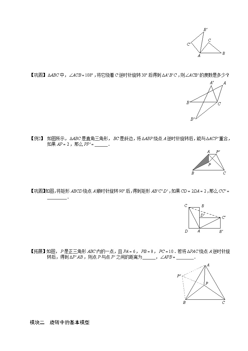 11初中数学.旋转与中心对称（二）.第11讲 试卷02