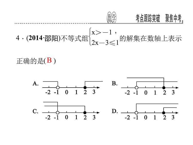 考点跟踪突破9　不等式与不等式组课件PPT第5页