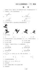 2021-2022学年北京市朝阳初一（下）期末数学考试试题及参考答案