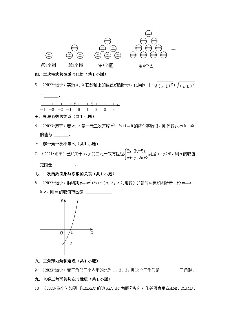 四川省遂宁市2021-2023三年中考数学真题分类汇编-02填空题知识点分类第2页