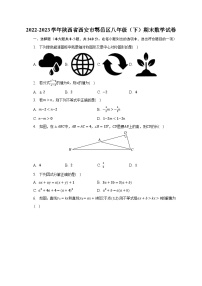 2022-2023学年陕西省西安市鄠邑区八年级（下）期末数学试卷(含解析 )