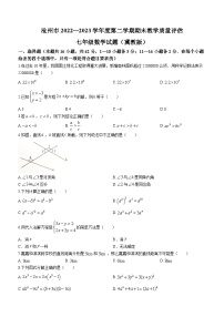 河北省沧州市2022-2023学年七年级下学期期末数学试题（含答案）