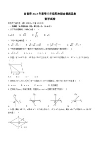 湖南省湘西州吉首市2022-2023学年八年级下学期期末数学试题（含答案）