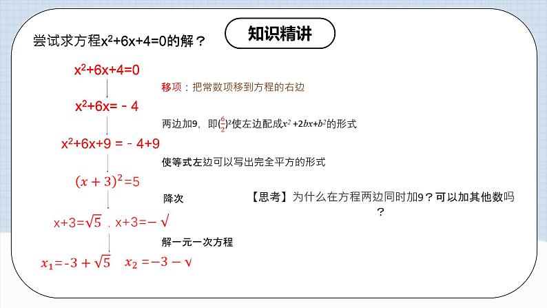 人教版初中数学九年级上册21.2.1第二课时《解一元二次方程（配方法）》 课件+教案+导学案+分层作业（含教师学生版和教学反思）05